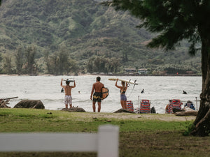 Surfing Hanalei