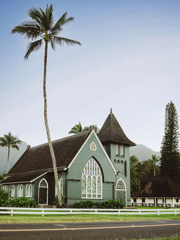 Kauai Digital Photo - Green Church of Hanalei