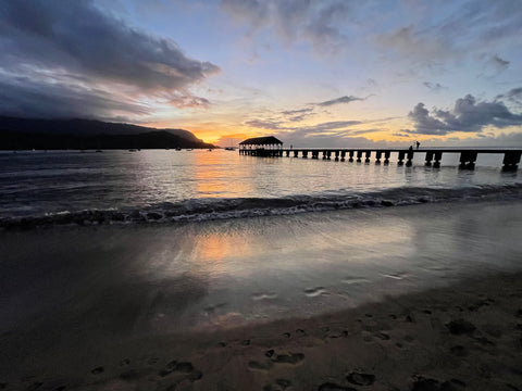 Kauai Digital Photo - Hanalei Bay Sunset