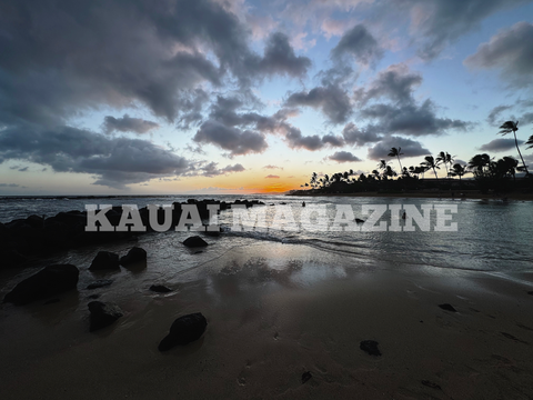 Kauai Digital Photo - Poipu Beach Sunset