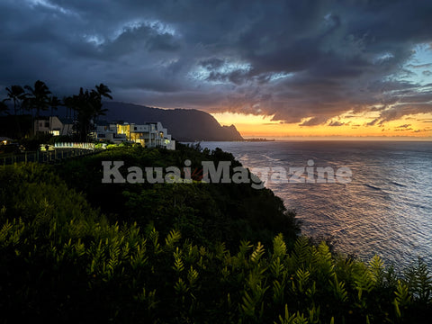 Kauai Digital Photo - Purple Princeville Sunset