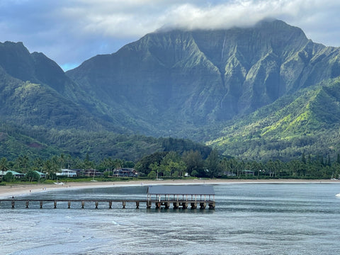 Kauai Digital Photo - Hanalei Pier at Hanalei Bay