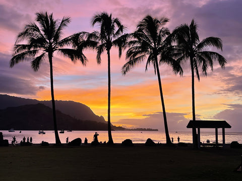 Kauai Digital Photo - Hanalei Sunset